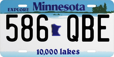 MN license plate 586QBE