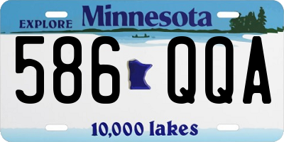 MN license plate 586QQA