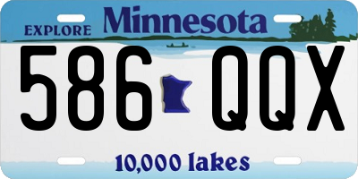 MN license plate 586QQX