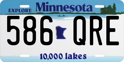 MN license plate 586QRE