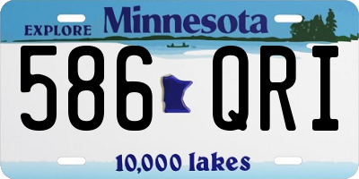 MN license plate 586QRI
