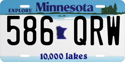 MN license plate 586QRW