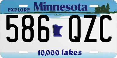 MN license plate 586QZC