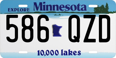 MN license plate 586QZD