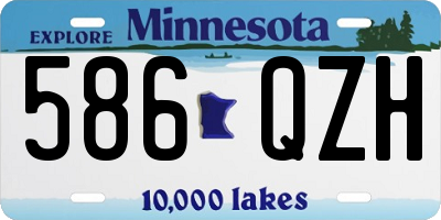 MN license plate 586QZH