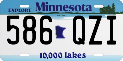 MN license plate 586QZI
