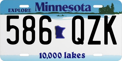 MN license plate 586QZK