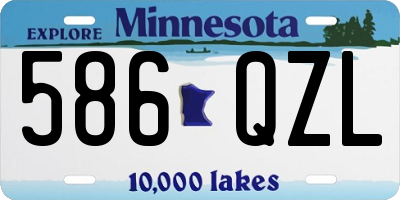 MN license plate 586QZL