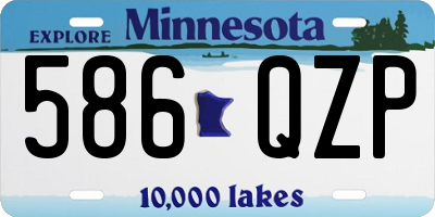 MN license plate 586QZP
