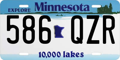 MN license plate 586QZR