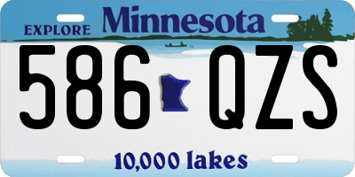 MN license plate 586QZS