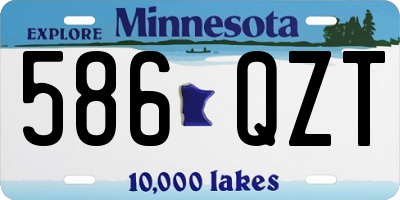 MN license plate 586QZT