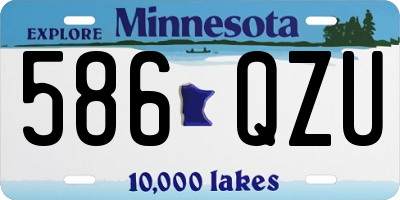 MN license plate 586QZU