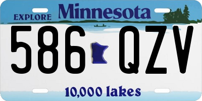 MN license plate 586QZV