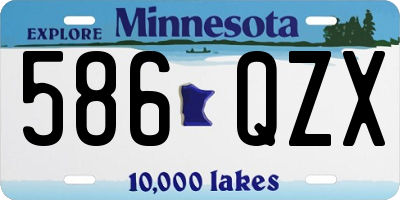 MN license plate 586QZX