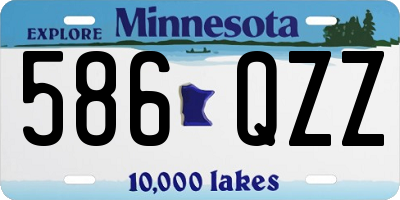 MN license plate 586QZZ