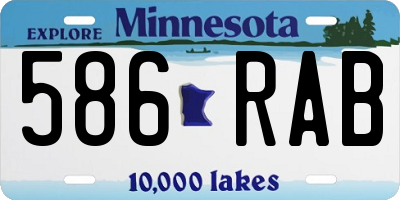 MN license plate 586RAB