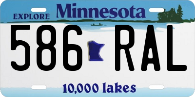 MN license plate 586RAL