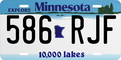 MN license plate 586RJF