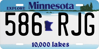 MN license plate 586RJG
