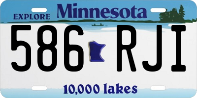 MN license plate 586RJI