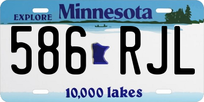 MN license plate 586RJL