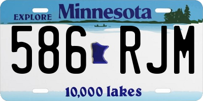 MN license plate 586RJM