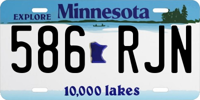 MN license plate 586RJN