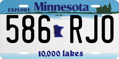 MN license plate 586RJO