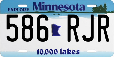 MN license plate 586RJR