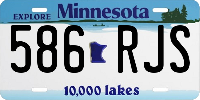 MN license plate 586RJS