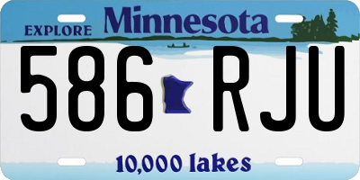 MN license plate 586RJU