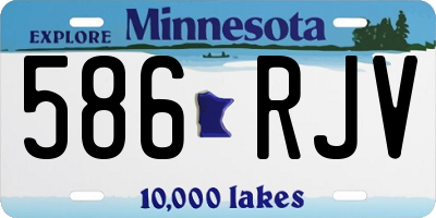 MN license plate 586RJV
