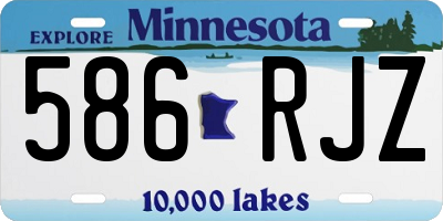MN license plate 586RJZ