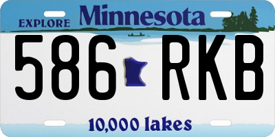 MN license plate 586RKB