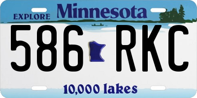 MN license plate 586RKC