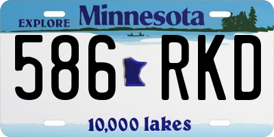 MN license plate 586RKD