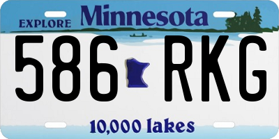 MN license plate 586RKG