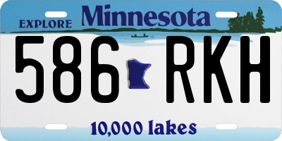MN license plate 586RKH