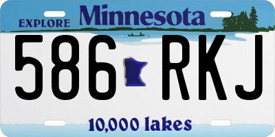 MN license plate 586RKJ