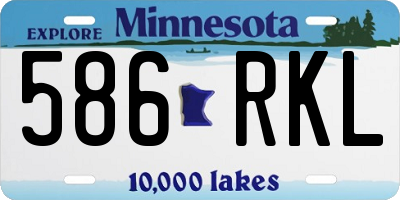 MN license plate 586RKL