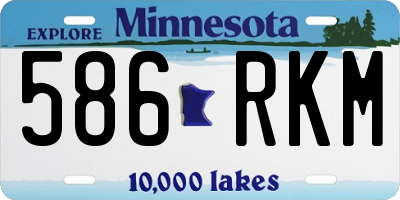 MN license plate 586RKM