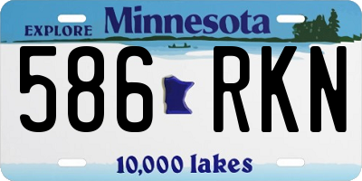 MN license plate 586RKN