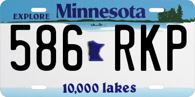 MN license plate 586RKP