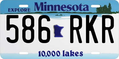 MN license plate 586RKR
