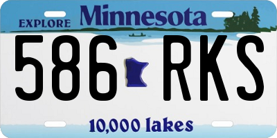MN license plate 586RKS