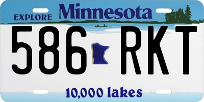 MN license plate 586RKT
