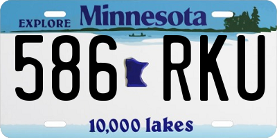 MN license plate 586RKU