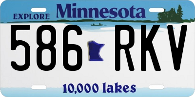 MN license plate 586RKV