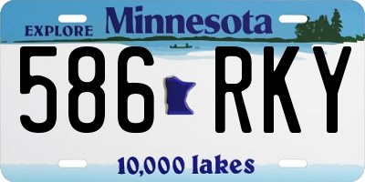 MN license plate 586RKY